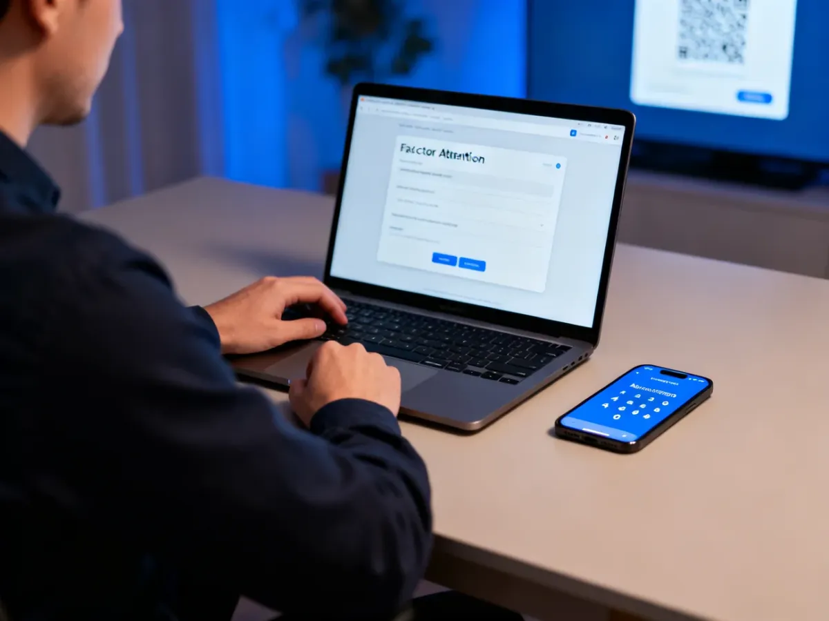Konfiguracja uwierzytelniania dwuetapowego na laptopie z aplikacją w telefonie