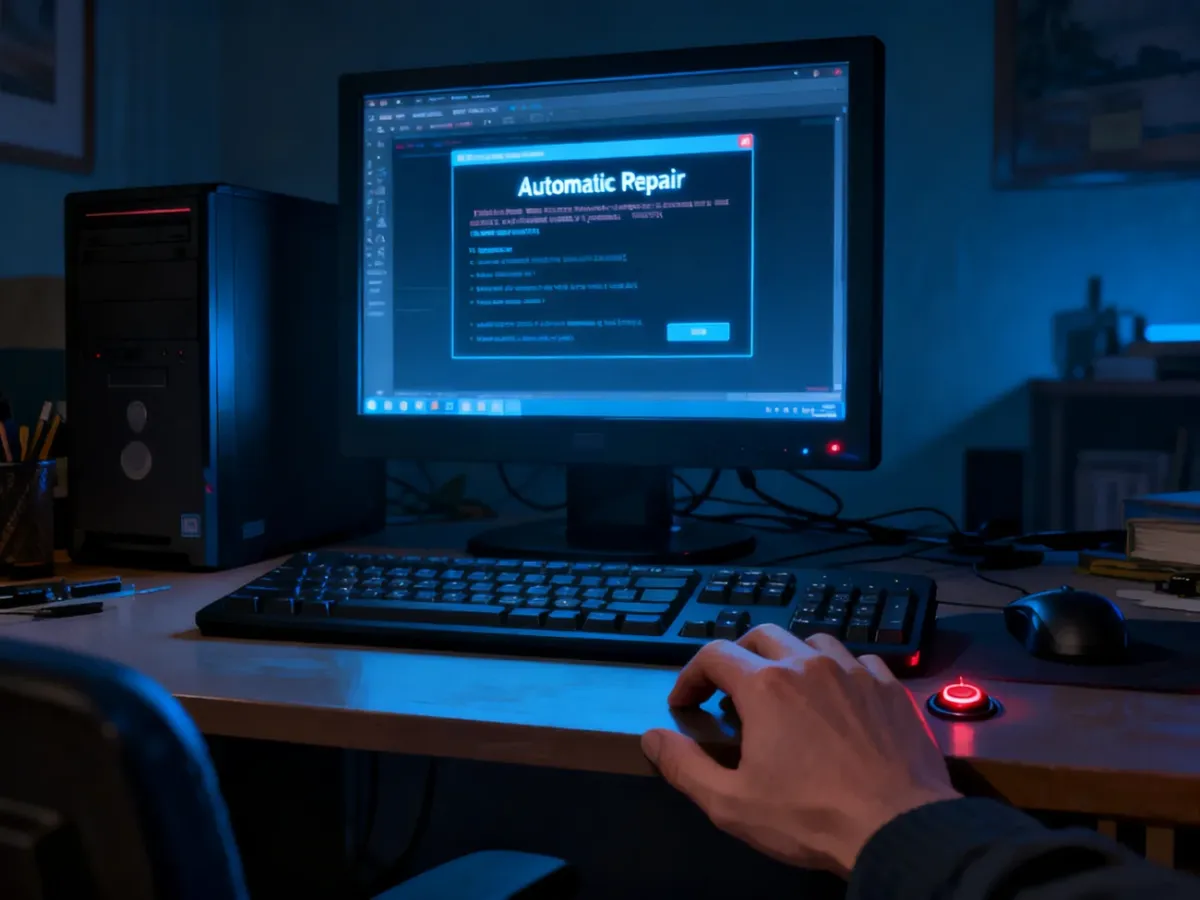 Komputer uruchamiający automatyczną naprawę po problemach ze startem systemu