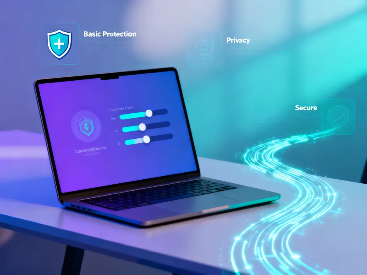 Laptop symbolizujący wybór przeglądarki zapewniającej prywatność